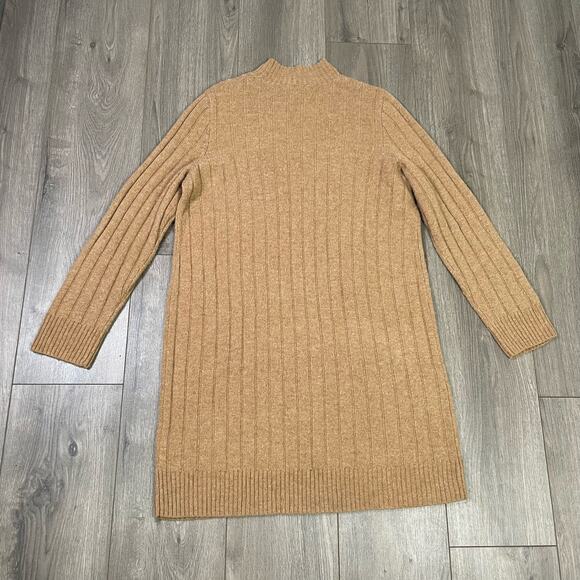 Madewell Bodhi Long Sleeve Woold Blend Rib Mini Sweater Dress US Women's L New - Picture 3 of 5